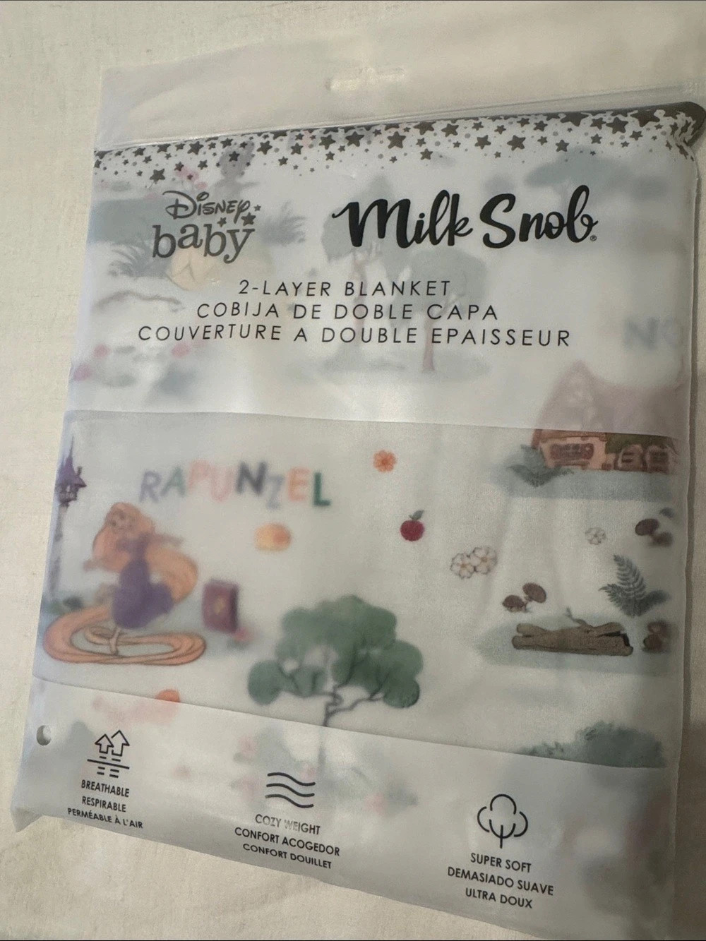 Disney Milk Snob 2-Layer Blanket Baby Blanket NWT - Rapunzel